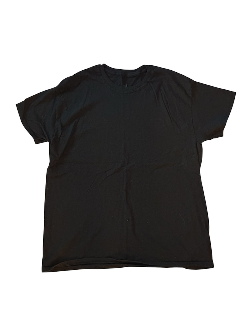 Hanes Comfort Black Crewneck Short Sleeve T-Shirt Size L Good Condition
